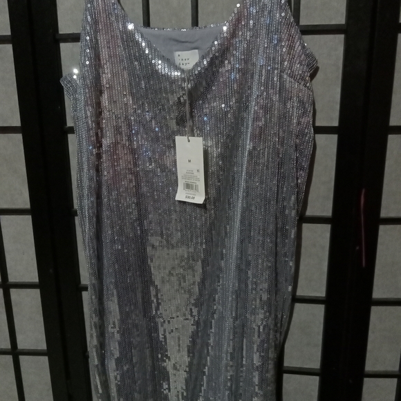 Sequined slip dress size M - Picture 11 of 12